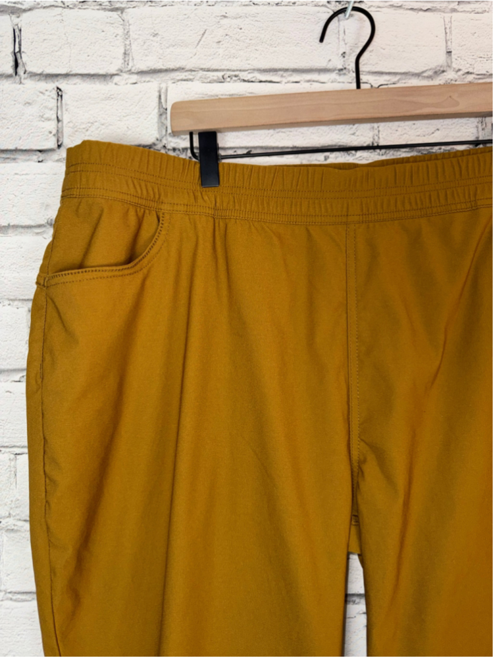 Women's Prana Joggers size 22W Mustard Yellow Athletic Pants E Waist Jogger Plus - Picture 8 of 16